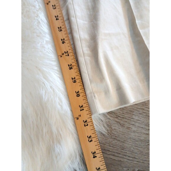 NWT Loft Women's Size 12 Linen Blend Wide Leg Trousers Oatmeal - Picture 9 of 10